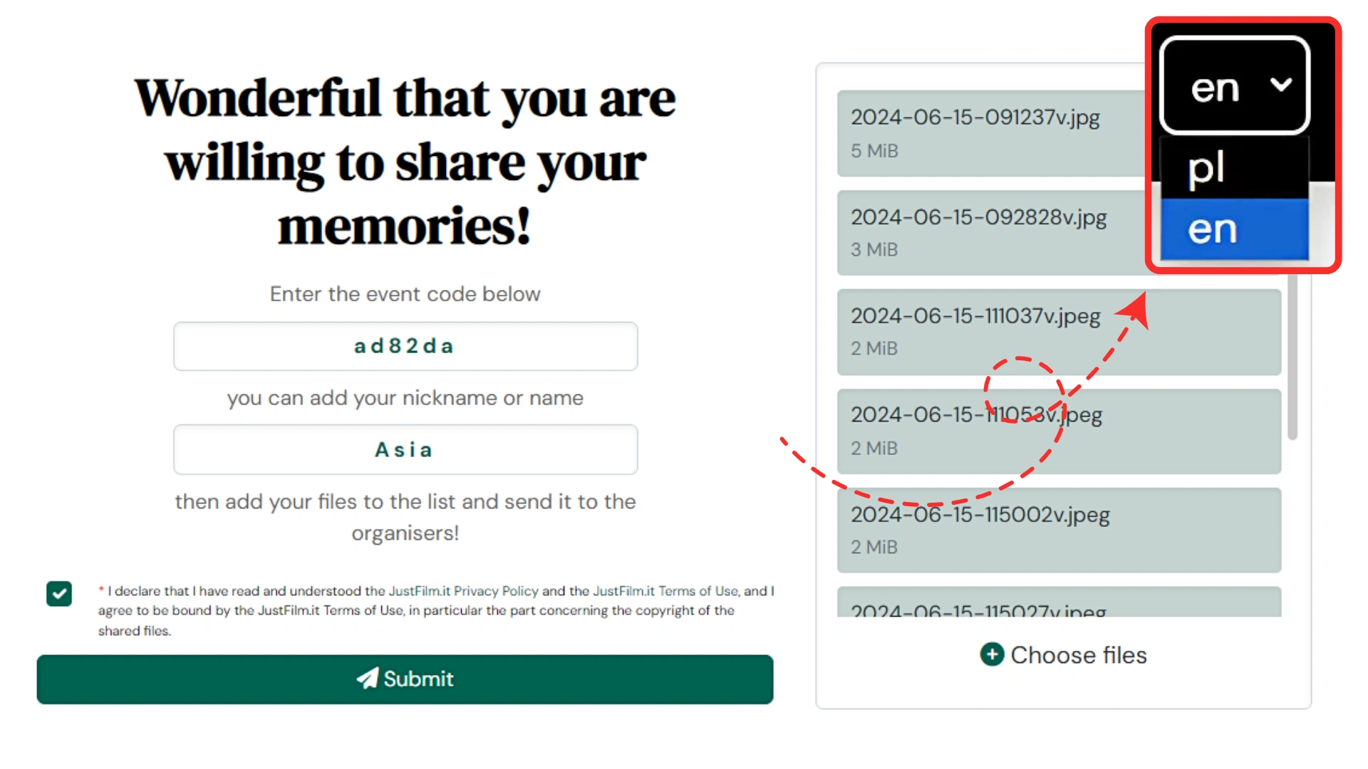 Aplikacja dostępna w języku angielskim